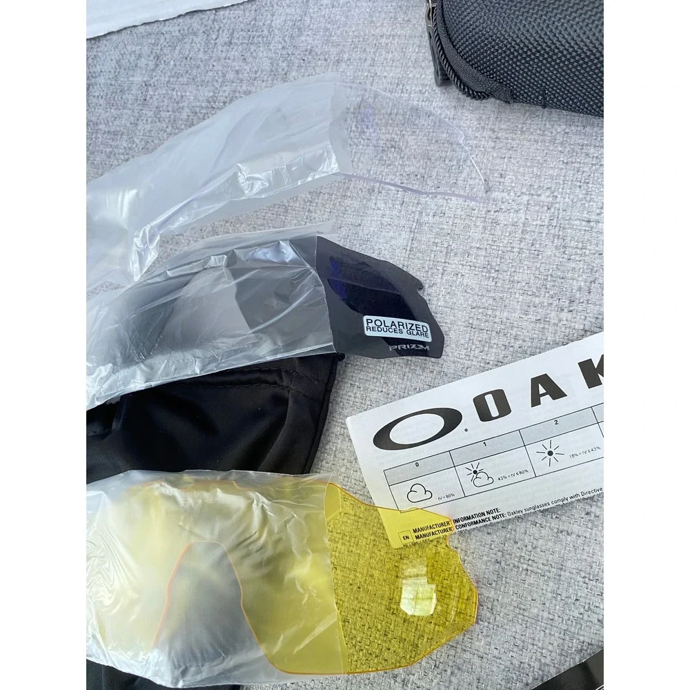 Oakley Radar EV Path Sunglasses Mens OS Blue Black New Prizm Polarized Bundle